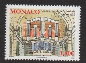 Monaco 2012 Music Organ Cathedral VF MNH (2690)