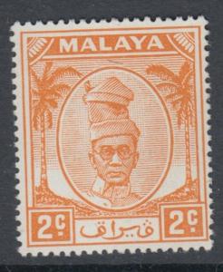 WS-C199 MALAYA - Perak, 1950 2C. Orange SG 129 MNH