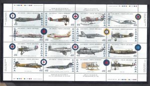 CANADA MILITARY # 1808 VF MINT NH FULL PANE CDN AIR FORCES 1924-1999  BS31837