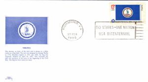 #1642 Virginia State Flag Colonial FDC