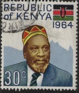 Kenya 16 (used) 30c Pres. Jomo Kenyatta (1964)