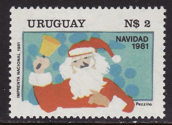 Uruguay #1119 F-VF Mint NH ** Christmas, Santa Claus