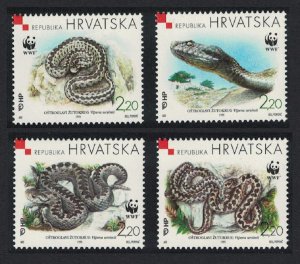 Croatia WWF Orsini's Viper 4v 1999 MNH SC#391 a-d SG#581-584 MI#500-503