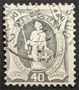 Switzerland #108 grey used 40 perf 11-3/4 wmk