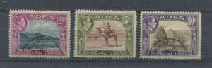 Aden 1939-44 KGVI 2 to 10 rupees used