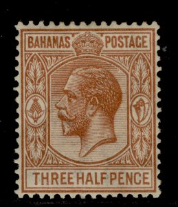 BAHAMAS GV SG117, 1½d brown-red, M MINT. Cat £13.