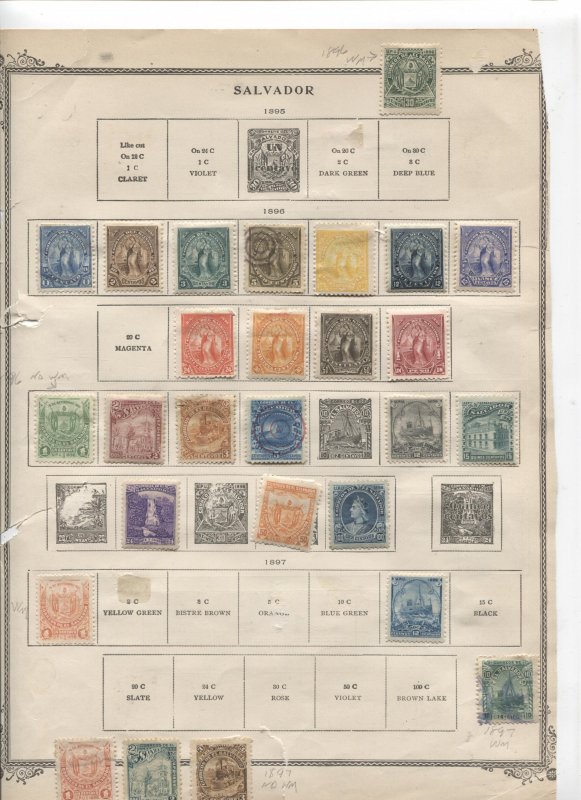 STAMP STATION PERTH- El Salvador #68 Used / Mint  Stamps on Pages - Unchecked