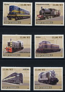 Rail Transportation History Diesel Trains Serie Set of 6 Stamps MNH