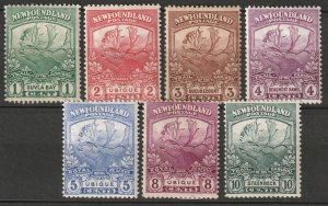 Newfoundland 1919 Sc 115-9,121-2 partial set MH