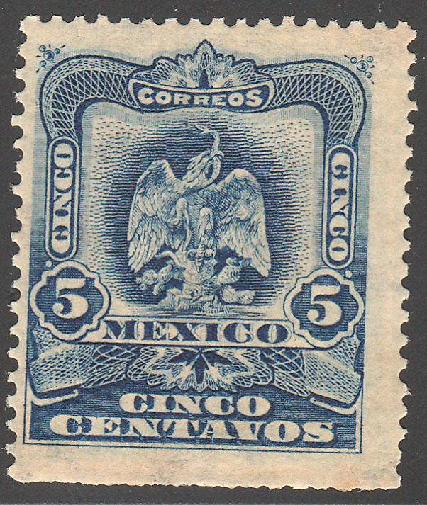 MEXICO 297, 5cents EAGLE COAT OF ARMS. UNUSED, NG. F-VF.