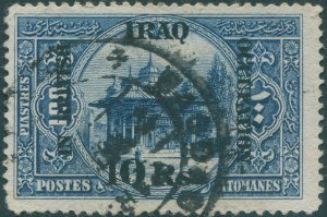 Iraq 1918 10r on 100pi indigo Type I SG14 used