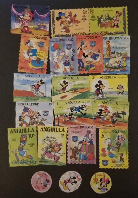 WALT DISNEY Topical Stamp Lot Used Unused MH  Collection Worldwide T13804