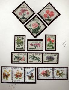 Monaco Topical collection Flowers,Birds,Animals Mint Never Hinged in Mounts jp