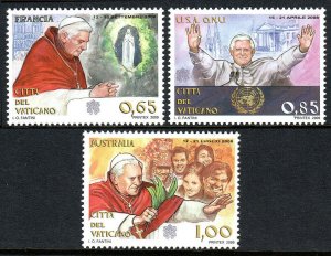 Vatican 1455-1457, MNH. Pope Benedict XVI Travels:Cameroun,Angola;Holy Land,2010