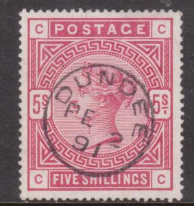 Great Britain #108 Extra Fine Used With Ideal Dundee 1891 CDS Cancel