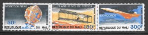 Mali #C68-70A MH Strip of 3 (12331)