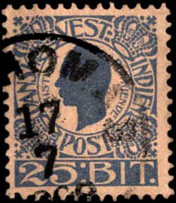 Danish West Indies #34, Incomplete Set, 1905, Used