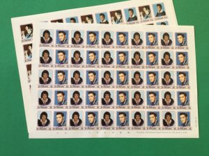 Elvis Presley 4 imperforate stamp sheets  A8789