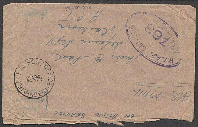 AUSTRALIA FORCES ON MOLUCCA ISLANDS 1945 RAAF censor cover from Morotai....55164