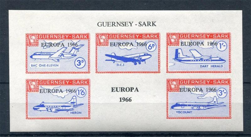 GUERNSEY-SARK EUROPA 1966 SHEET UNMOUNTED MINT