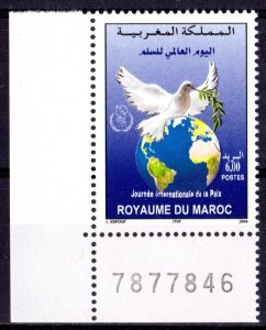 Morocco 2004 INTERNATIONAL PEACE DAY BIRD 1 value Perforated Mint (NH)