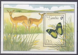 1989 Gambia 872/B66 Butterflies 10,00 €