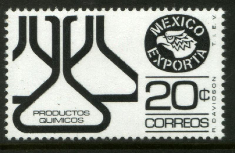 MEXICO Exporta 1110 20¢ Chem flasks Unwmkd Fosfo Paper 5 MNH. VF.