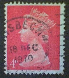 Great Britain, Scott #MH7, used(o), 1969, Machin: Queen Elizabeth II, 4d