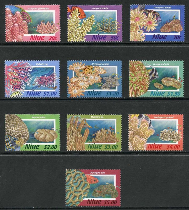 Niue SG807/16 1996 Corals Set Fresh U/M 