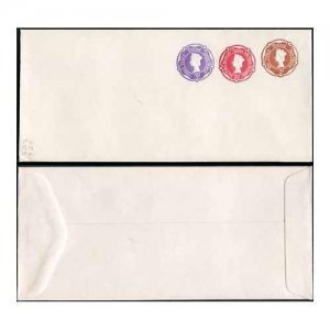 ESCP965 QEII 2d and 2 1/2d and 3d Stamped to Order Envelope Mint