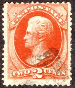 1875, US 2c, Jackson, Used, Sc 178