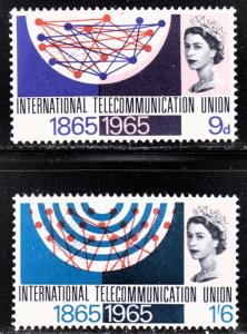 Great Britain Scott 442p-43p  complete set  F to VF mint OG NH.