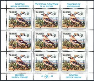 Yugoslavia 2219-2220 sheets,MNH.Michel 2620-2621 klb. Protection of Nature.Birds