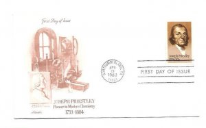 2038 Joseph Priestley, Artmaster machine cancel  FDC