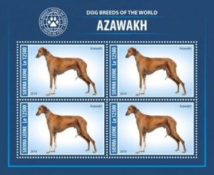 Sierra Leone - 2019 Azawakh Dog Breed - 4 Stamp Sheet - SRL190805a