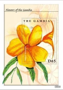 Gambia 2008 - Flowers - Souvenir stamp sheet - Scott #3180 - MNH