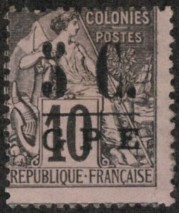 Guadeloupe #10 Mint Hinged 30% of SCV $15.00 **FREE SHIPPING**