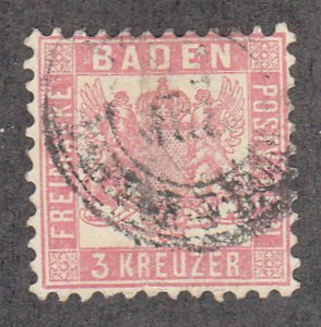 Baden - 1862 - SC 20 - Used