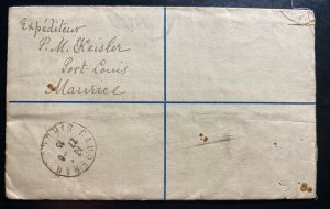 1935 Mauritius Stationery Registered Letter Cover To Gironde France 