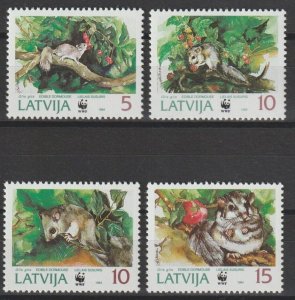 LATVIA 1994 WWF SG 408/11 MNH