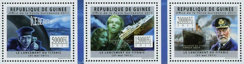 Titanic Stamp Ship Historical Event Transportation Ocean S/S MNH #8963-8965