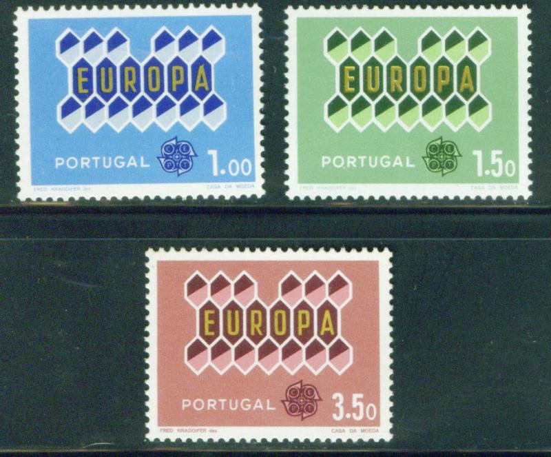 Portugal Scott 895-7 MNH** CEPT Europa set 1962