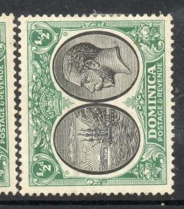 Dominica 1923 Early Issue Fine Mint hinged Shade of 1/2d. . 308356