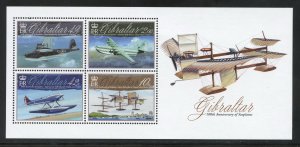 Gibraltar 1243  MNH Sea Planes Souvenir Sheet  from 2010