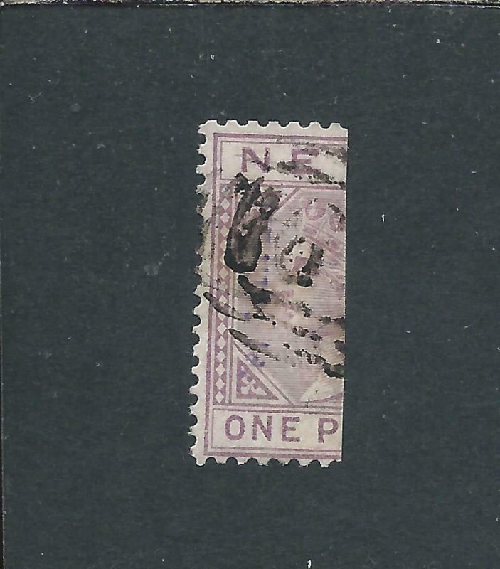 NEVIS 1883 ½d on HALF 1d LILAC MAUVE OVPT GU SG 35 CAT £55