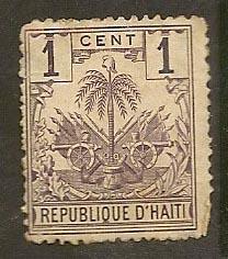 HAITI STAMP,VFU REPUBLIQUE D' HAITI 1CENT #AA3