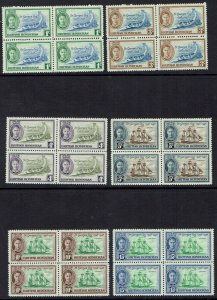 BRITISH HONDURAS 1949 KGVI 150TH ANNIVERSARY SET MNH ** BLOCKS