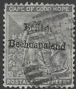 Bechuanaland 5   1886  half penny  fine used