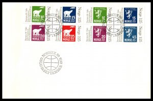 Norway 733 Booklet Pane U/A FDC