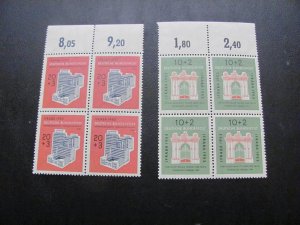 GERMANY 1953 MNH SC B332-3 INT'L STAMP SHOW  SET  BLOCKS W/# $150 (100)